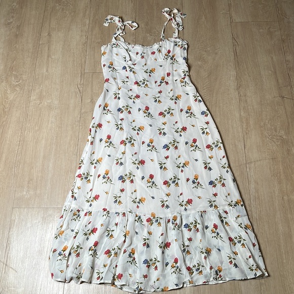 REFORMATION Nikita Floral Dress in Ivory/Floral SIZE 12 0833 - Picture 3 of 10